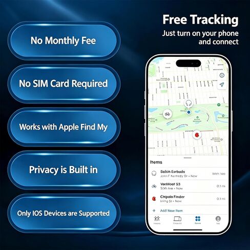2 Pack GPS Tracker for Vehicles,Hidden Vehicle Locator,No Monthly Fee | Tracker Device for Vehicles,Car GPS Tracker | iOS Only | Magnetic | No SIM Card | Waterproof | Use with “Find My" in Saudi Arabia