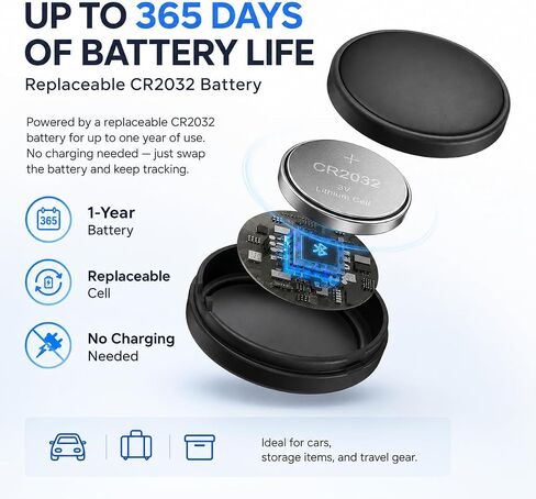 GPS Tracker for Vehicles - Hidden Car Tracker Device with Real-Time Location, No Subscription, Magnetic Mini GPS Tracker for Car, Bike, Luggage, Suitable for Phone and Android - Black in Saudi Arabia
