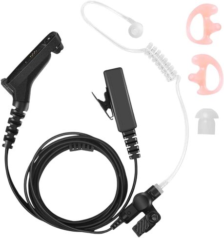 Earpiece Compatible with Motorola Radios APX 6000 XPR 7550e | Fits APX 8000/7000/4000, XPR 7350e/7580e/7380e/7550/7350, Acoustic Tube Surveillance Headset with PTT Mic in Saudi Arabia