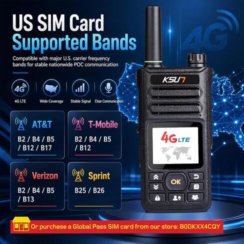 KSUN 4G PoC Walkie Talkie,US Unlocked Smart Radio with Zello | Android 8.1 OS,WiFi & Bluetooth.Real Push-to-Talk via Zello app.Rugged design for construction,truck fleets,outdoor teams. in Saudi Arabia