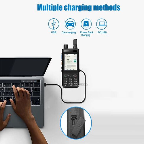 Anysecu W70 Android 10 Network Radio Zello/Real Walkie Talkie GPS PTT IP67 POC Radio 4100mAh Type-c Mobile Radio in Saudi Arabia