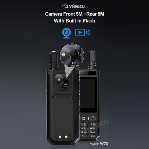 Anysecu W70 Android 10 Network Radio Zello/Real Walkie Talkie GPS PTT IP67 POC Radio 4100mAh Type-c Mobile Radio in Saudi Arabia