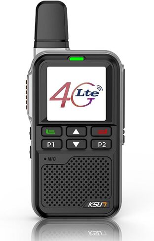 راديو شبكة KSUN 4G مع بلوتوث واي فاي جهاز اتصال لاسلكي طويل المدى 1.77 بوصة شاشة عرض ملونة LTE/POC اتجاهين راديو اضغط للتحدث لـ Zello Android 8.1، شحن من النوع C، ZL38 in Kuwait