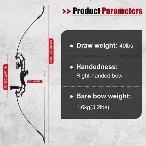 Recurve Bows and Arrow Set 40lbs Right-Hand Adults Takedown Bow | Archery,outdoor practice in Saudi Arabia
