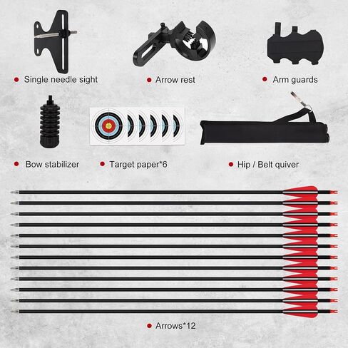 Recurve Bows and Arrow Set 40lbs Right-Hand Adults Takedown Bow | Archery,outdoor practice in Saudi Arabia