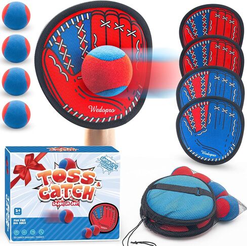 Toss and Catch Ball Game, Kids Toddler Baseball Glove & Catch Ball Toys, Outdoor Games for Family, Toys for Beach Yard Pool Outside, Birthday Easter Gift for Ages 3 4 5 6 7 8-12 Year Old Boys Girls in Saudi Arabia
