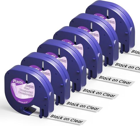 5X Replace for Dymo Label Maker Refills White Paper Letratag 12mm x4m 91330 | Compatible with DYMO Letratag Refills White Paper Label Maker Tape 1/2" x 13' for LT-100H 100T Plus 200B 110T QX50 XR XM 2000 in Kuwait