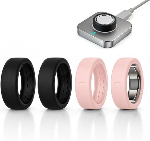 4 Pack Ring Cover Compatible with Oura Ring 5, Ultra-Thin Silicone | Ring Protector Case, Soft Comfortable Anti-Scratch Ring Guard, Supports Charging with Cover On in Kuwait