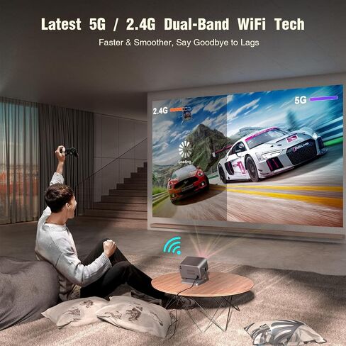【Netflix Officially & Auto Focus】 VOPLLS Smart Projector with WiFi and Bluetooth, Converts 35mm/135/126 Film & Slides to Digital Photos, Easy-to-Use Film Digitizer in Saudi Arabia