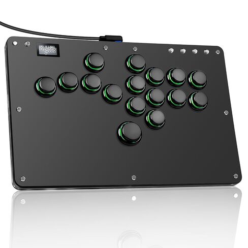 Haute42 Leverless Arcade Stick, Hot-Swap 16-Key Fighting Controller (Black) | Custom RGB & Turbo Functions & Hot Swap Supported, Compatible with PC, Switch, PS3, PS4, Steam Deck in Saudi Arabia