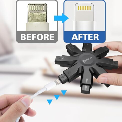 Ordilend iPhone Charging Cleaning Kit, All-in-1 for Airpod Speaker Cleaner | Electronics Deep Cleaning Reusable Brush Tool, Premium Silicone for iPhone iPad Macbook Airpod Camera, Gaming Accessories in Saudi Arabia
