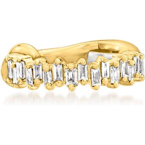 Ross-Simons 0.10 ct. t.w. Baguette Diamond Single Ear Cuff in 14kt Yellow Gold