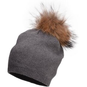 Womens Cashmere Wool Hat Knitted Pom Pom Beanie Croche Slouchy A392
