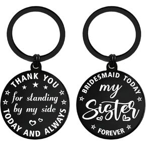 Bridesmaid Keychain Proposal Gift - Maid of Honor Gifts from the Bride, Bridal Shower Decorations for Women Friends
