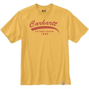 Carhartt Men's 105714 Relaxed Fit Heavyweight Short-Sleeve Script Graphic T-Shi