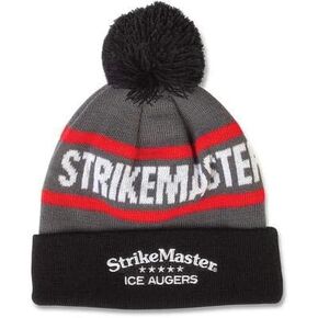 StrikeMaster Pom Beanie - Black Grey Red in Kuwait