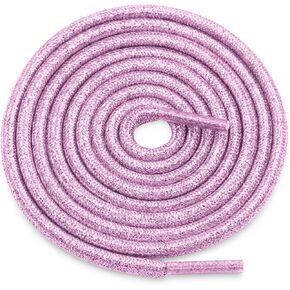 Round Glitter Shoe Laces: Shiny Metallic Sparkle Shoe Strings - 2 Pair