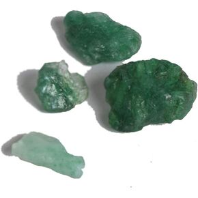 GEMHUB AAA++ Quality Emerald 33.00 Ct Natural Raw Rough Lot of 5 Pcs Green Emerald Wire Wrapped Stone