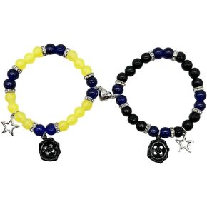 Coraline and Wybie Matching Bracelets Button Friendship Bracelet Cute Coraline Merchandise Accessories Jewelry