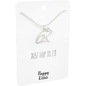 قلادة الضفدع - هدية قلادة لطيفة مع بطاقة رسالة "Just Hop To It!" in Kuwait