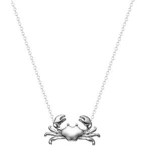 MOKAVIKY 25 Vintage Animal Crab Pendant Necklace for Women Girls Silver Chain Crab Charm Dainty Jewelry
