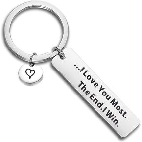 LQRI LQRI I Love You Most The End I Win Keychain Valentines Day Boyfriend Girlfriend