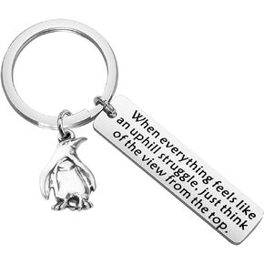 KUIYAI Penguin Gift Penguin Keychain Motivational Penguin Wish Gift for Women Penguin Charm Keychain