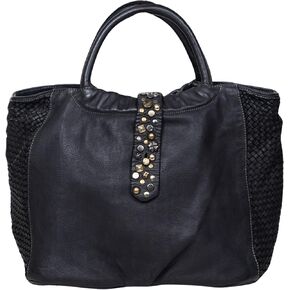 Francesca-Calf Leather Handbag Shoulder Bag Tote - Soft, Smooth Leather Handbag made in Italy in Saudi Arabia