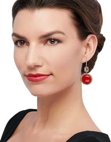 Ross-Simons Carnelian and 3.80 ct. t.w. Multi-Gem Drop Earrings in 18kt Gold Over Sterling in Saudi Arabia