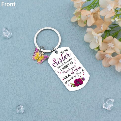 IURFURT Sister Gifts from Sister Keychain Sister Birthday Gifts from Sister Unique Easter Thanksgiving Christmas Gifts for Sister Personalized Keychain Gifts for Her Sister Friends Bestie in Kuwait