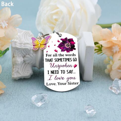 IURFURT Sister Gifts from Sister Keychain Sister Birthday Gifts from Sister Unique Easter Thanksgiving Christmas Gifts for Sister Personalized Keychain Gifts for Her Sister Friends Bestie in Kuwait