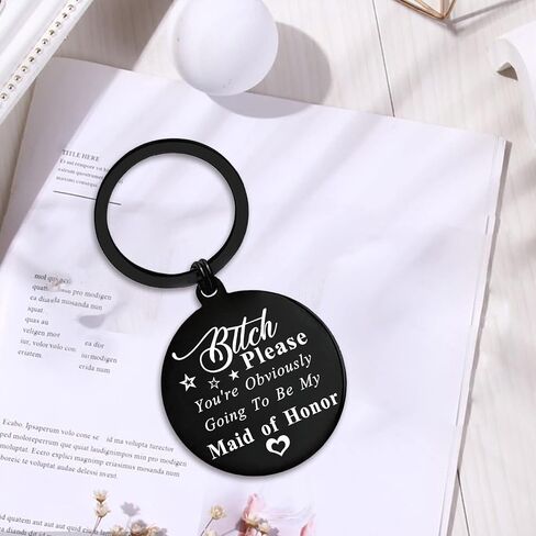 Bridesmaid Keychain Proposal Gift - Maid of Honor Gifts from the Bride, Bridal Shower Decorations for Women Friends in Saudi Arabia