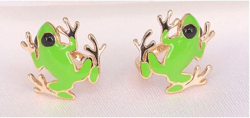 Frog Earrings for Women Girls Cute Frog Hoop Huggie Earrings Minimalist Small Frog Hoop Earrings Animals Earring Jewelry Birthday Gifts in Saudi Arabia
