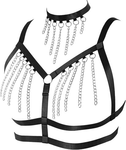 Women's Body Cage Breast Harness Belts Hollow Out Bra Strappy Plus Size Lingerie New Punk Gothic Rave Charm Tops Bras in Saudi Arabia
