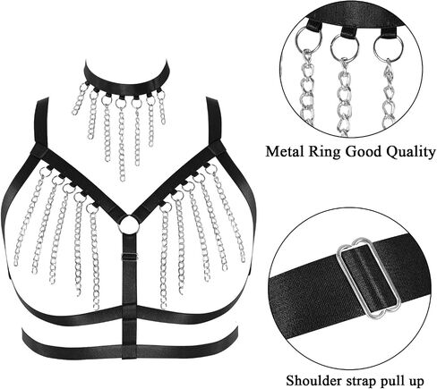 Women's Body Cage Breast Harness Belts Hollow Out Bra Strappy Plus Size Lingerie New Punk Gothic Rave Charm Tops Bras in Saudi Arabia