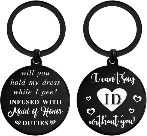 Bridesmaid Keychain Proposal Gift - Maid of Honor Gifts from the Bride, Bridal Shower Decorations for Women Friends in Saudi Arabia