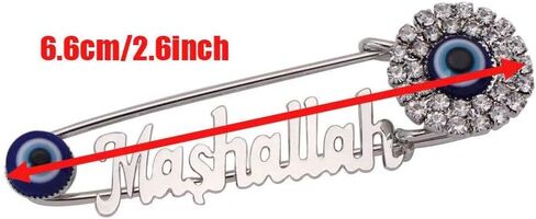 زد كيه دي سي دبوس بروش من الستانلس ستيل بتصميم عين الحسد للمسلمين بتصميم مسلم مسلم وعبارة "Meshallah Turkey" in Kuwait