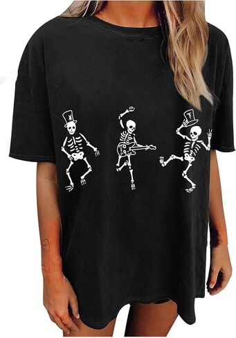 Avanova Women's USA Letter Graphic Oversized Tee Short Sleeve Round Neck Casual Loose T Shirt in Saudi Arabia