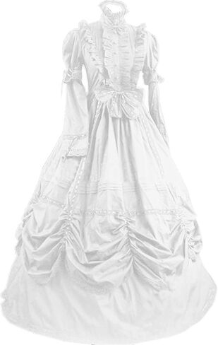 LY-VV Women's Gothic Lolita Dress Stand Collar Bowknot Victorian Dress Costume in Saudi Arabia