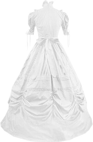 LY-VV Women's Gothic Lolita Dress Stand Collar Bowknot Victorian Dress Costume in Saudi Arabia