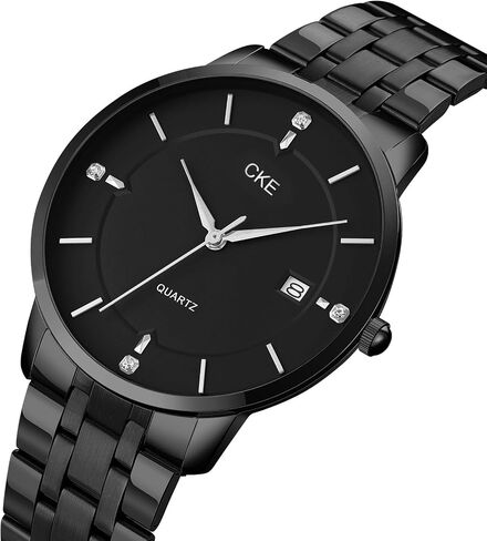 CKE Men's Watch Waterproof Watch Quartz Wristwatch Analog Date with Leather Strap in Saudi Arabia