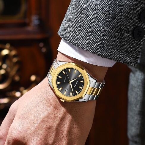 CRRJU Men's Fashion Luxury Classical Leather Watches for Men Business Simple Luminous Analog Quartz Wristwatches in Saudi Arabia
