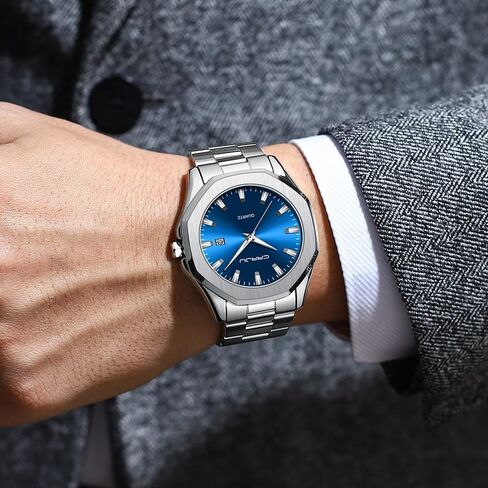 CRRJU Men's Fashion Luxury Classical Leather Watches for Men Business Simple Luminous Analog Quartz Wristwatches in Saudi Arabia