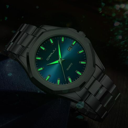 CRRJU Men's Fashion Luxury Classical Leather Watches for Men Business Simple Luminous Analog Quartz Wristwatches in Saudi Arabia
