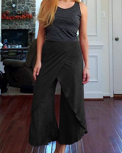 YOFIT Women's Elegant Palazzo Wide Leg Yoga Pants Loose Flared High Waist Pants in Saudi Arabia
