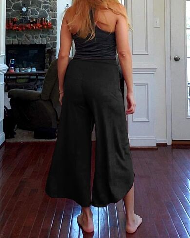 YOFIT Women's Elegant Palazzo Wide Leg Yoga Pants Loose Flared High Waist Pants in Saudi Arabia