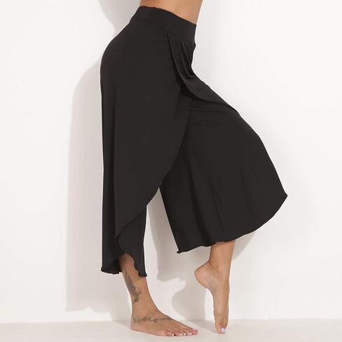 YOFIT Women's Elegant Palazzo Wide Leg Yoga Pants Loose Flared High Waist Pants in Saudi Arabia