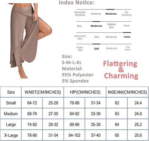 YOFIT Women's Elegant Palazzo Wide Leg Yoga Pants Loose Flared High Waist Pants in Saudi Arabia