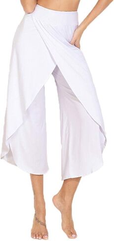YOFIT Women's Elegant Palazzo Wide Leg Yoga Pants Loose Flared High Waist Pants in Saudi Arabia