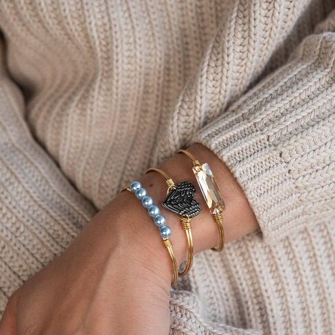 Luca + Danni Angel Wing Heart Bangle Bracelet in Kuwait
